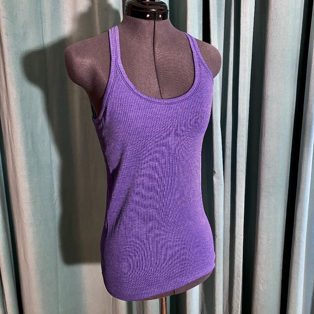 lululemon heather purple shelf bra tank to…